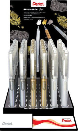 Gelschrijver pentel k230m m metallic assorti | 36 stuks