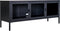 House Nordic Brisbane TV Meubel - Zwart Staal - 3 Glazen Deurtjes - 130x55x40 cm