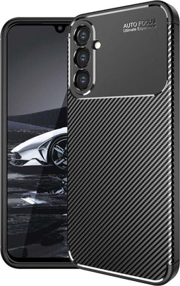 iMoshion Hoesje Geschikt voor Samsung Galaxy A14 (5G) Hoesje Siliconen - iMoshion Carbon Softcase Backcover - Zwart