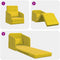 vidaXL - Ligbed - Sofa - 2-in-1 - Geel - 65x80x83 - cm - Velours