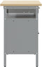 vidaXL - Werkbank - met - Vergrendelbare - Deur - Zwart - 100x55x85 - cm - Staal