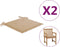 vidaXL - Tuinstoelkussens - 2 - st - 50x50x3 - cm - oxford - stof - beige