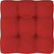 vidaXL - Palletkussen - 58x58x10 - cm - stof - rood