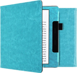 iMoshion Ereader Cover / Hoesje Geschikt voor Amazon Kindle Oasis 3 - iMoshion Vegan Leather Bookcase - Lichtblauw