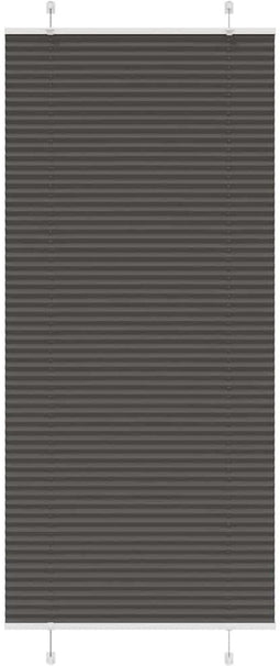 vidaXL - Plissé - rolgordijn - 85x200 - cm - stofbreedte - 84,4 - cm - polyester - zwart