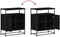 vidaXL - Sideboard - Zwart - Eiken - 69x35x80 - cm - Engineered - Hout - en - Staal