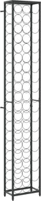 vidaXL - Wijnrek - voor - 57 - flessen - 34x18x200 - cm - smeedijzer - zwart