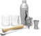 Leopold Vienna - Cocktail set 7-delig (cocktailshaker, pipet, muddler, barlepel, glazen) cadeau giftset