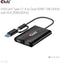 Club 3D CAC-1611 - USB Gen1 Type-C/-A naar Dual HDMI (4K/30Hz) / VGA (1080/60Hz) - Zwart