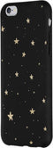 Hoesje Siliconen Geschikt voor iPhone 6s / 6 - Design Backcover Color - Meerkleurig / Gold Stars Black