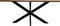 HSM Collection - Eettafel Fishbone Danish straight - 180x100x76 - Naturel/zwart - Eiken/metaal