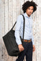 Echt Lederen Weekender Tas - Nature Zwart - 41L
