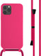 iMoshion Hoesje Geschikt voor iPhone 12 Pro / 12 Hoesje Met Koord - iMoshion Siliconen hoesje met koord - Roze