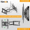 Nanook TV-beugel - Draaibaar - Extra lange arm 100 cm - 42-75 inch - Max. 60 kg - VESA 100x100 t/m 600x400 - Zwart