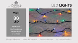 3 stuks Led outdoor 80l/8m led multi - 10m aanloopsnoer groen - bi-...