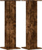 vidaXL - Plantenstandaards - 2 - st - 30x30x95 - cm - bewerkt - hout - gerookt - eiken