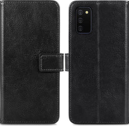 iMoshion Hoesje Geschikt voor Samsung Galaxy A02s Hoesje Met Pasjeshouder - iMoshion Luxe Bookcase - Zwart