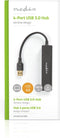 Nedis UHUBU3410BK - USB-hub 4-poorts USB 3.2 (Gen1 5Gb/s) - Zwart