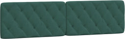 vidaXL - Hoofdbordkussen - 200 - cm - fluweel - donkergroen
