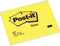 Memoblok 3M Post-it 657 76x102mm geel - 12 stuks