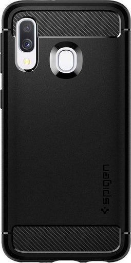 Spigen Rugged Armor - Backcase - Stevige opstaande randen - Zwart