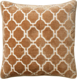 Dutch Decor LOTH - Sierkussen velvet Gilded Beige 45x45 cm - Inclusief binnenkussen