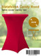 Statafelrok candy rood 80 cm - partytafel - tafelrok voor statafel - Statafelhoes - Bruiloft - Cocktailparty - Stretch Rok
