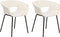 Set van 2 eetkamerstoelen ELMA Bouclé Gebroken wit