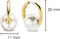TI SENTO Dames Oorbellen - 925 zilver - Wit parel - 7850PW