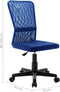 vidaXL - Kantoorstoel - 44x52x100 - cm - mesh - stof - blauw