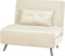 FARRIS - Slaapbank 1-zits - Crème - Fluweel