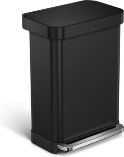 Simplehuman Liner Pocket - Prullenbak 55 liter - Roestvast Staal - Zwart