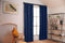 Larson - Luxe effen blackout gordijn - met haken - 3m x 2.5m - Donkerblauw