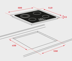 Teka TB6310 - Vitro-keramische Kookplaat - 60 cm