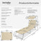 tectake® Ligstoel - Opvouwbaar Ligbed - 4-voudig verstelbare rugleuning - Beige