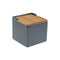 Zoutvaatje met deksel Versa Grijs Keramisch Bamboe Dolomite 11 x 11 x 11 cm