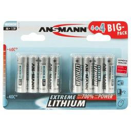 ANSMANN lithium batterij Mignon AA / FR6 - 2850mAh - 8-pack