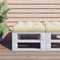 vidaXL - Palletkussen - 60x60x12 - cm - stof - crèmekleurig