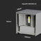 V-TAC VT-759-G-N - Wandlamp - 5W Bridgelux Chip - Warm Wit (3000K) - Grijs Vierkant