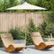 vidaXL - Tuinparasol - Crème - Wit - 217x230 - cm - van - Bamboe