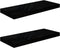 vidaXL - Wandschappen - zwevend - 2 - st - 60x23,5x3,8 - cm - MDF - hoogglans - zwart