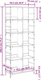 vidaXL - Boekenrek - 78,5x33x188,5 - cm - bewerkt - hout - sonoma - eikenkleurig