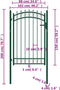 vidaXL - Poort - met - speerpunten - 100x150 - cm - staal - groen