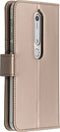 Accezz Hoesje Geschikt voor Nokia 6.1 Hoesje Met Pasjeshouder - Accezz Wallet Softcase Bookcase - goud