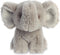 Aurora Pluche knuffel olifant - dierenknuffel - 13 cm - grijs - wilde dieren thema