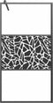 vidaXL - Inloopdouchewand - met - stenenmotief - 115x195 - cm - ESG-glas - zwart