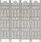 vidaXL - Kamerscherm - 4 - panelen - handgesneden - 160x165 - cm - mangohout - grijs