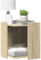 vidaXL - Kattenbakkast - 53x53x51 - cm - bewerkt - hout - zwart