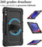 Accezz Rugged Backcover - Tablet Hoes met Schouderstrap - Ingebouwde Screenprotector - Zwart