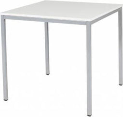 Bureautafel - Domino Basic 80x80 wit - alu frame